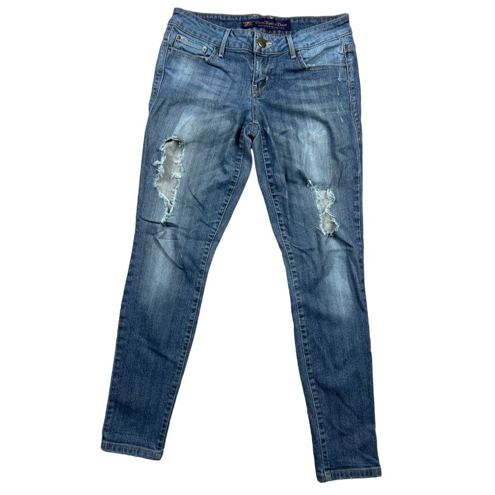 Devine Rights Denim Distressed Skinny Jeans Size 28